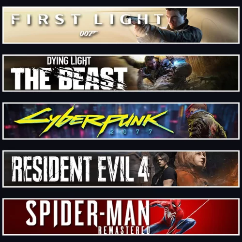  007 +Beast +Cyberpunk +Evil 4 +Spider 1